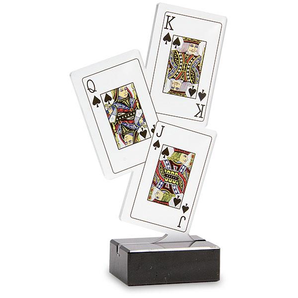 Poker cards trophy