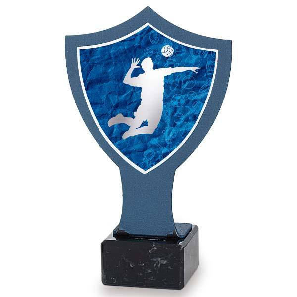 Troféu de ferro escudo azul vôlei