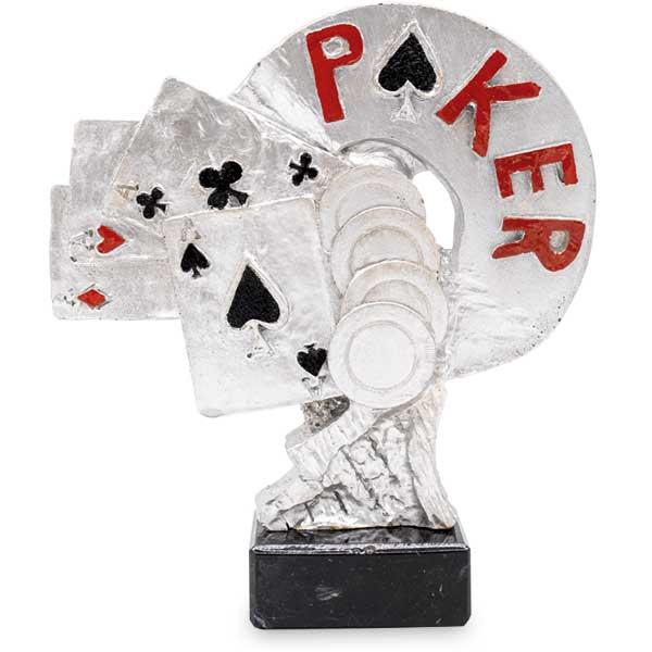 Trofeo di carte da poker in resina