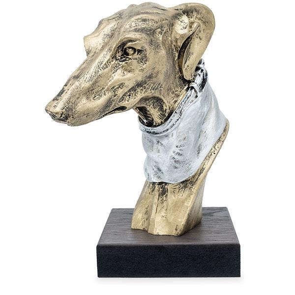 Trofeo resina busto galgo