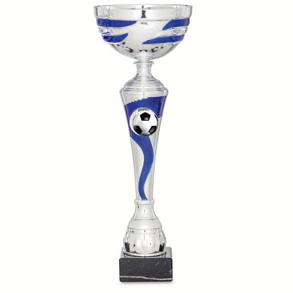 Copa bicolor azul y plata con portadiscos 